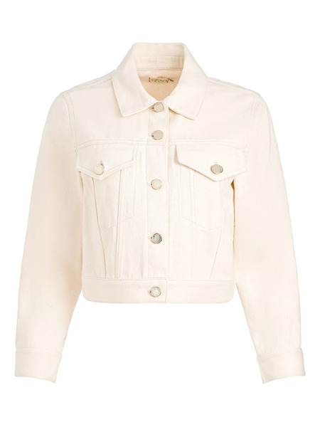  Alice + Olivia Lana Denim Jacket - Neutrals 