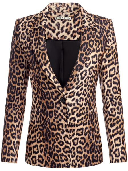  Alice + Olivia Macey Blazer - Brown 