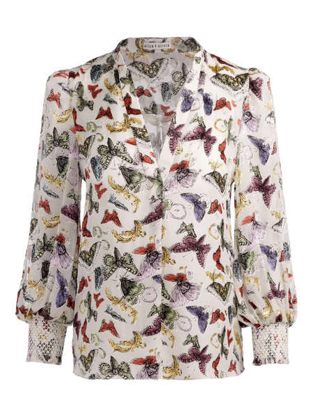  Alice + Olivia Sheila Blouse - Neutrals 