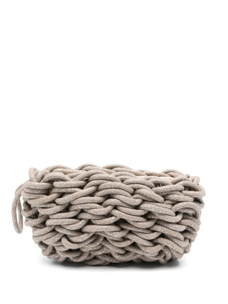  Alienina Lina Woven Clutch Bag - Brown 