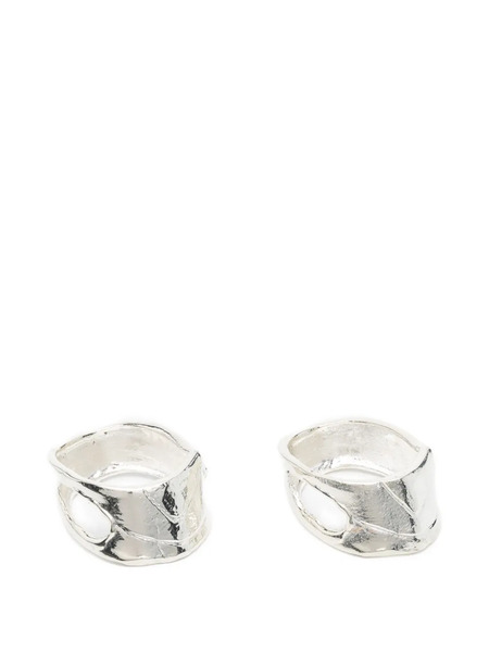  Alighieri Silver Leaf Napkin Rings 