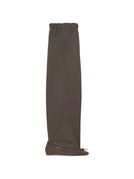  All In Drawstring Eyelet Boots - Green 