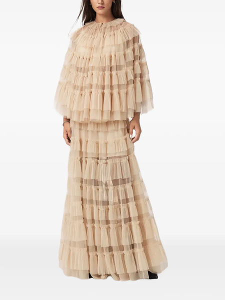  Allsaints Aude Ruffled Maxi Skirt - Neutrals 