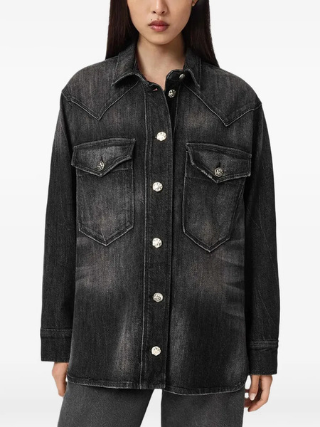  Allsaints Bryn Buttoned Pocket Shirt - Black 