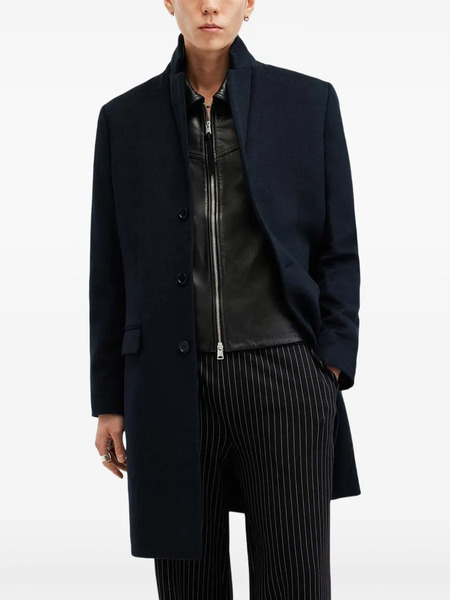  Allsaints Button-fastening Single-breasted Coat - Blue 