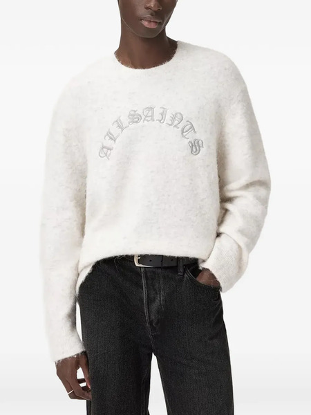  Allsaints Curv Embroidered Sweater - White 