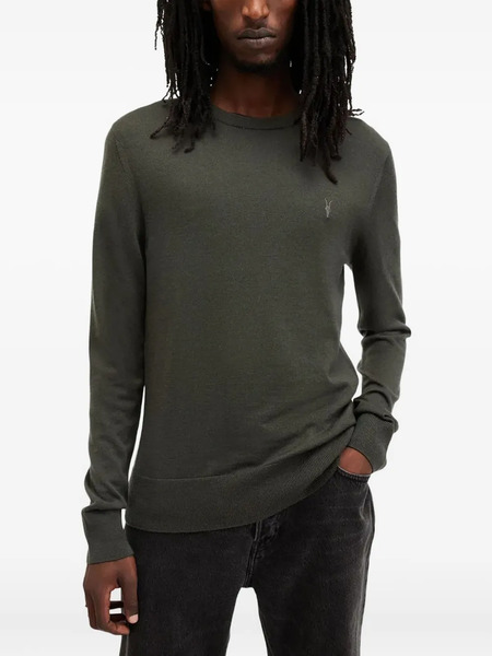  Allsaints Embroidered Crew-neck Sweater - Green 