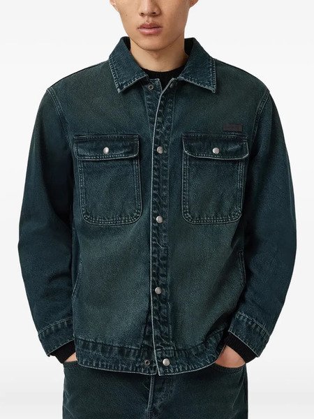  Allsaints Exile Pocketed-buttoned Jacket - Blue 