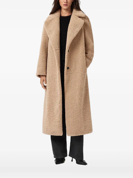  Allsaints Freddie Button-fastening Coat - Neutrals 