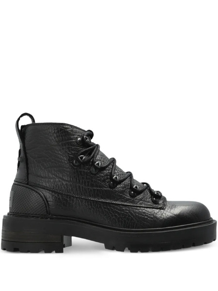  Allsaints Grained Lace-up Mccoy Boots - Black 