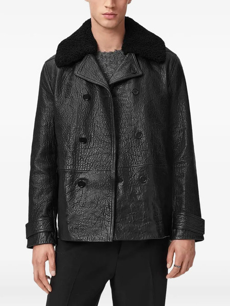  Allsaints Hamlet Leather Jacket - Black 
