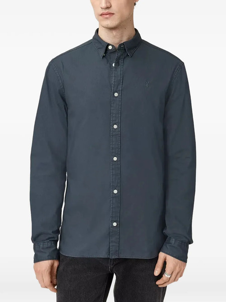  Allsaints Hawthorne Buttoned Shirt - Blue 
