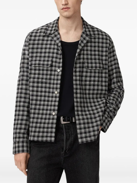  Allsaints Horton Checked Shirt - Black 