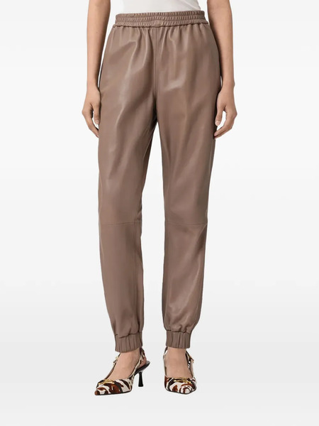 Allsaints Jen Elasticated Leather Trousers - Neutrals 
