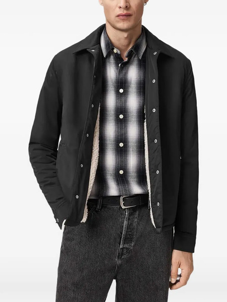  Allsaints Longhaul Buttoned Shirt Jacket - Black 
