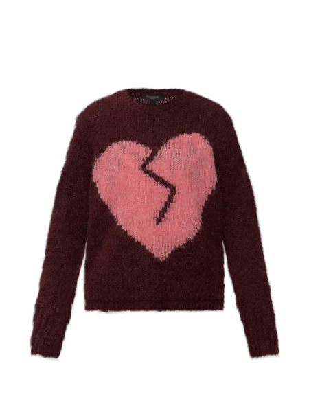  Allsaints Luvheart Heart-intarsia Sweater - Red 