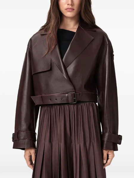  Allsaints Ophelia Leather Jacket - Red 