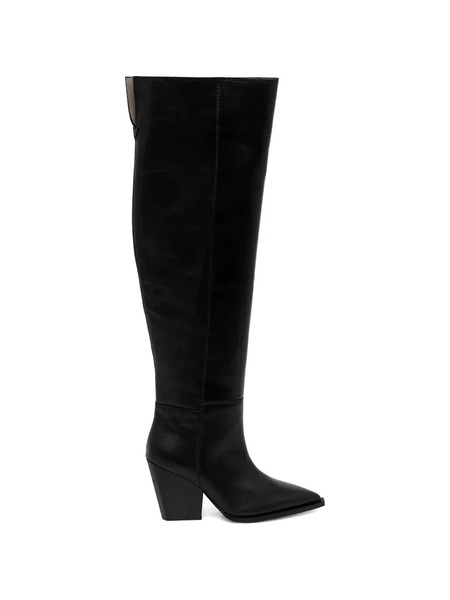  Allsaints Reina Leather Boots - Black 