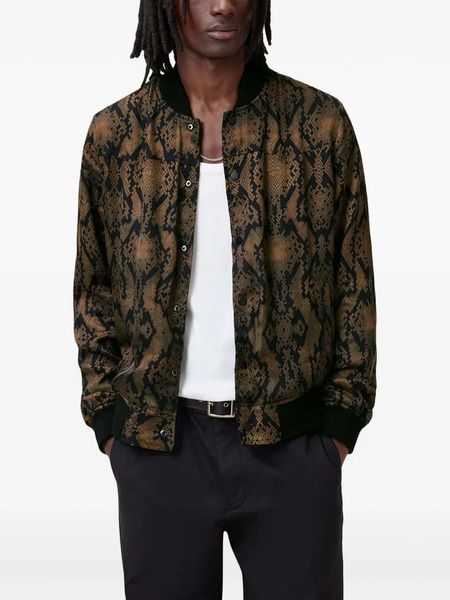  Allsaints Ribbed-collar Reversible Bomber Jacket - Black 