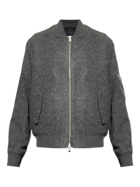  Allsaints Saku Zip-fastening Bomber Jacket - Grey 