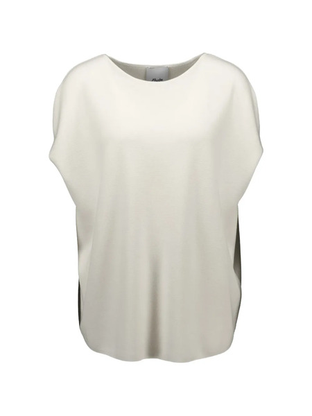  Allude Boatneck Wool Top - Neutrals 