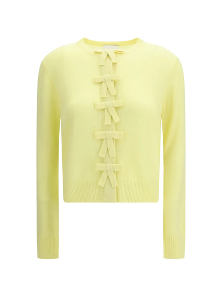  Allude Bow Cardigan - Yellow 