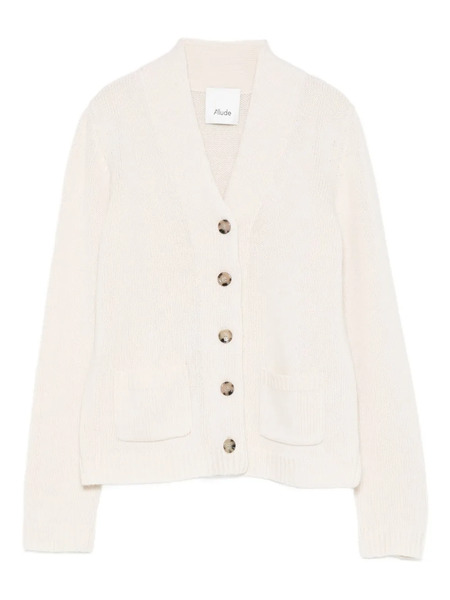  Allude Button-detailed Patch-pocket Cardigan - Neutrals 