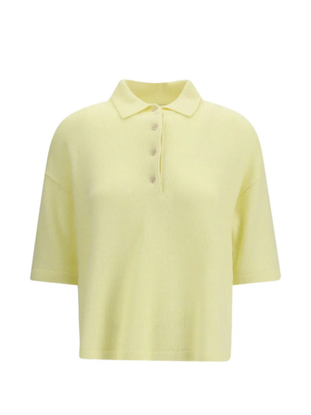  Allude Button Short-sleeve Knitwear - Yellow 