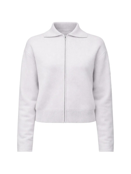  Allude Collar Zip Jacket - Grey 