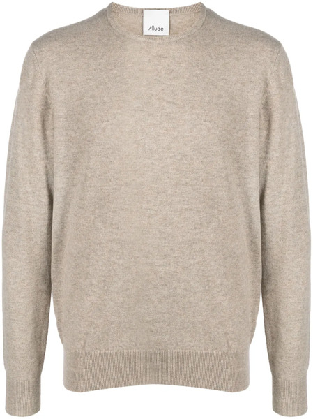  Allude Crew-neck Cashmere Jumper - Neutrals 