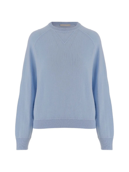  Allude Crew-neck Ribbed Sweater - Blue 