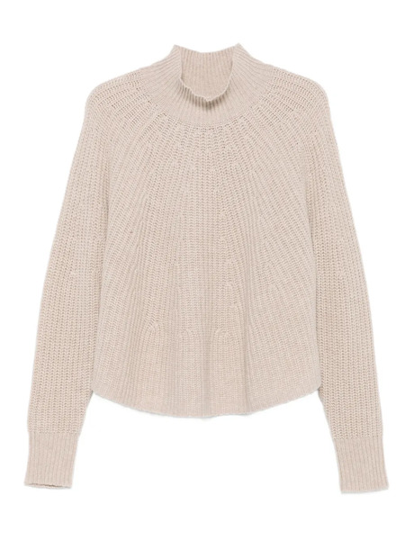  Allude High-neck Ribbed-knit Sweater - Neutrals 