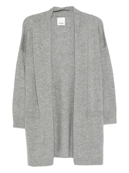  Allude Patch-pocket Open-front Cardigan - Grey 