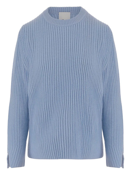  Allude Ribbed Crewneck Sweater - Blue 