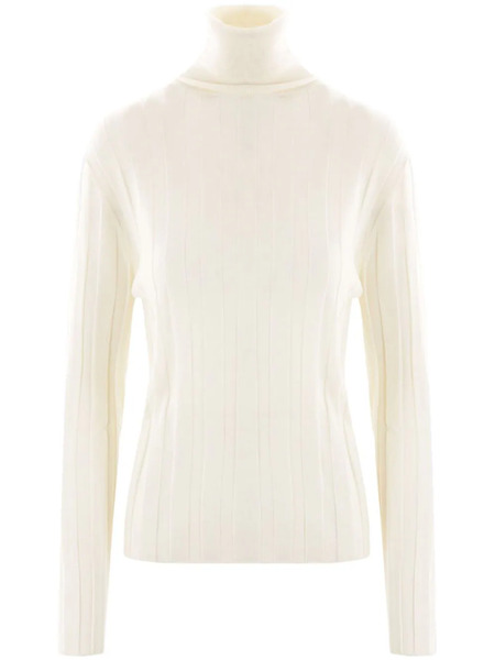  Allude Ribbed-knit Jumper - White 
