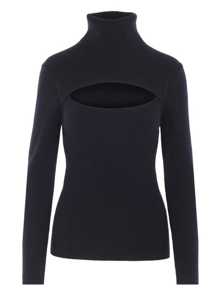  Allude Ribbed Turtleneck Sweater - Black 