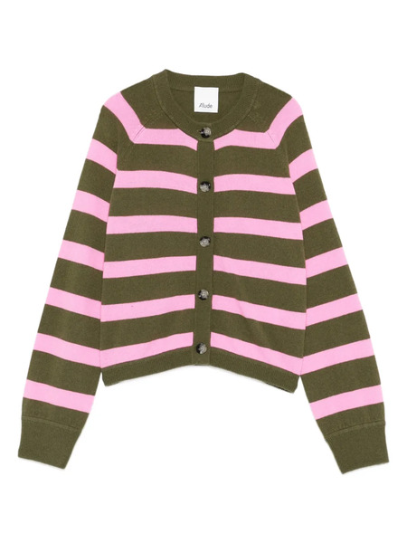  Allude Stripe-pattern Cardigan - Green 