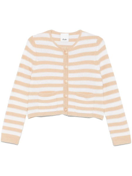  Allude Striped Cardigan - Neutrals 