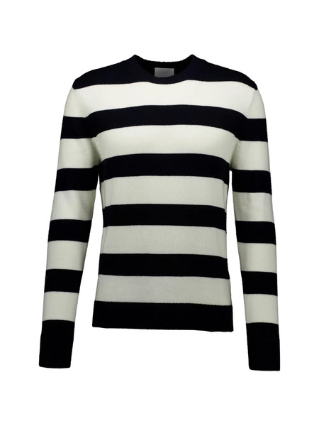  Allude Striped Sweater - White 