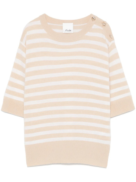  Allude Striped T-shirt - Neutrals 