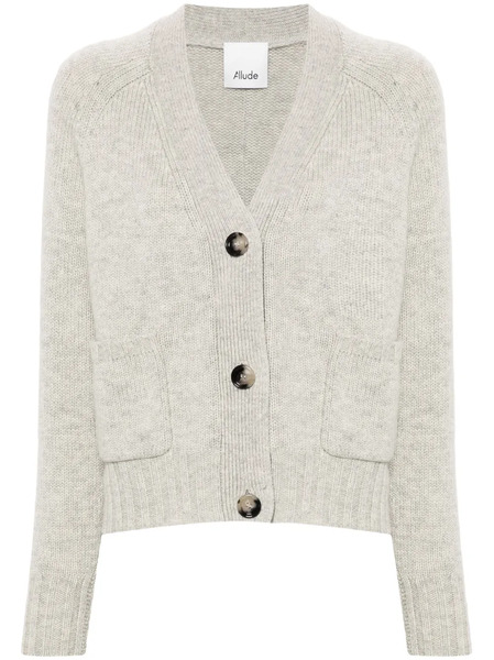  Allude V-neck Cardigan - Grey 