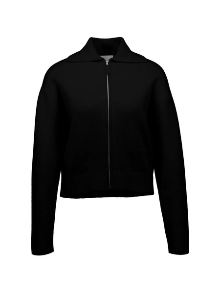  Allude Zip-up Cardigan - Black 