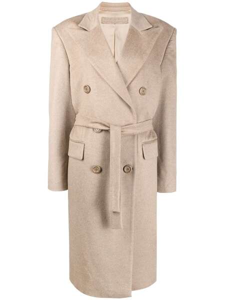  Almaz Double-breasted Belted Coat - Neutrals 
