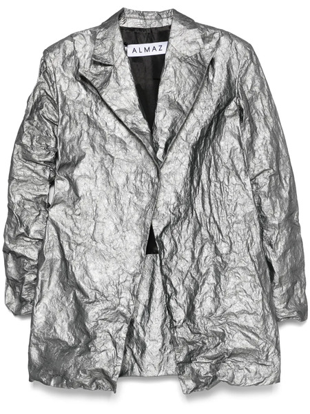  Almaz Lamé-effect Coat - Silver 