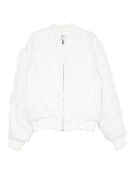 Almaz Sequin-embellished Fringed Bomber Jacket - White 