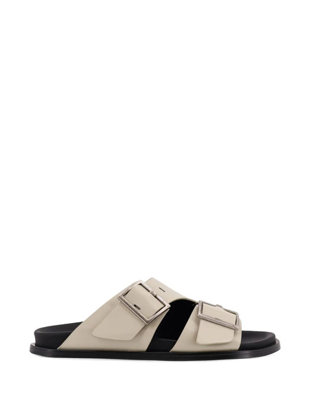  Alohas Adjustable Strap Leather Sandals - Neutrals 
