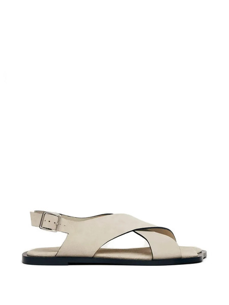  Alohas Criss-cross Buckle Sandals - Neutrals 