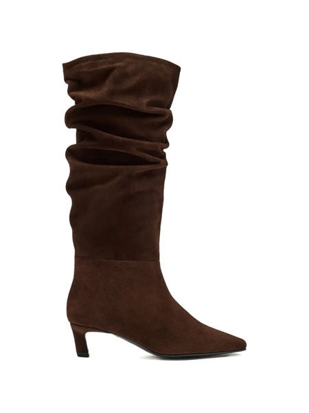  Alohas Kalila Ruched Pointed Boots - Brown 