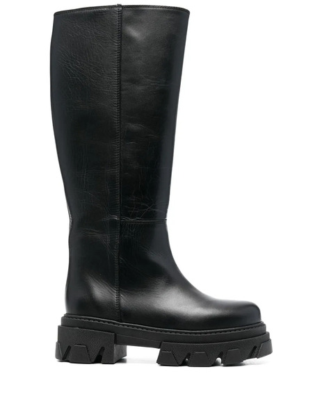  Alohas Katiuska Leather Knee-length Boots - Black 