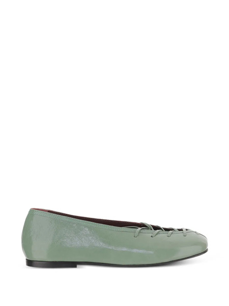  Alohas Leather Flat Pumps - Green 